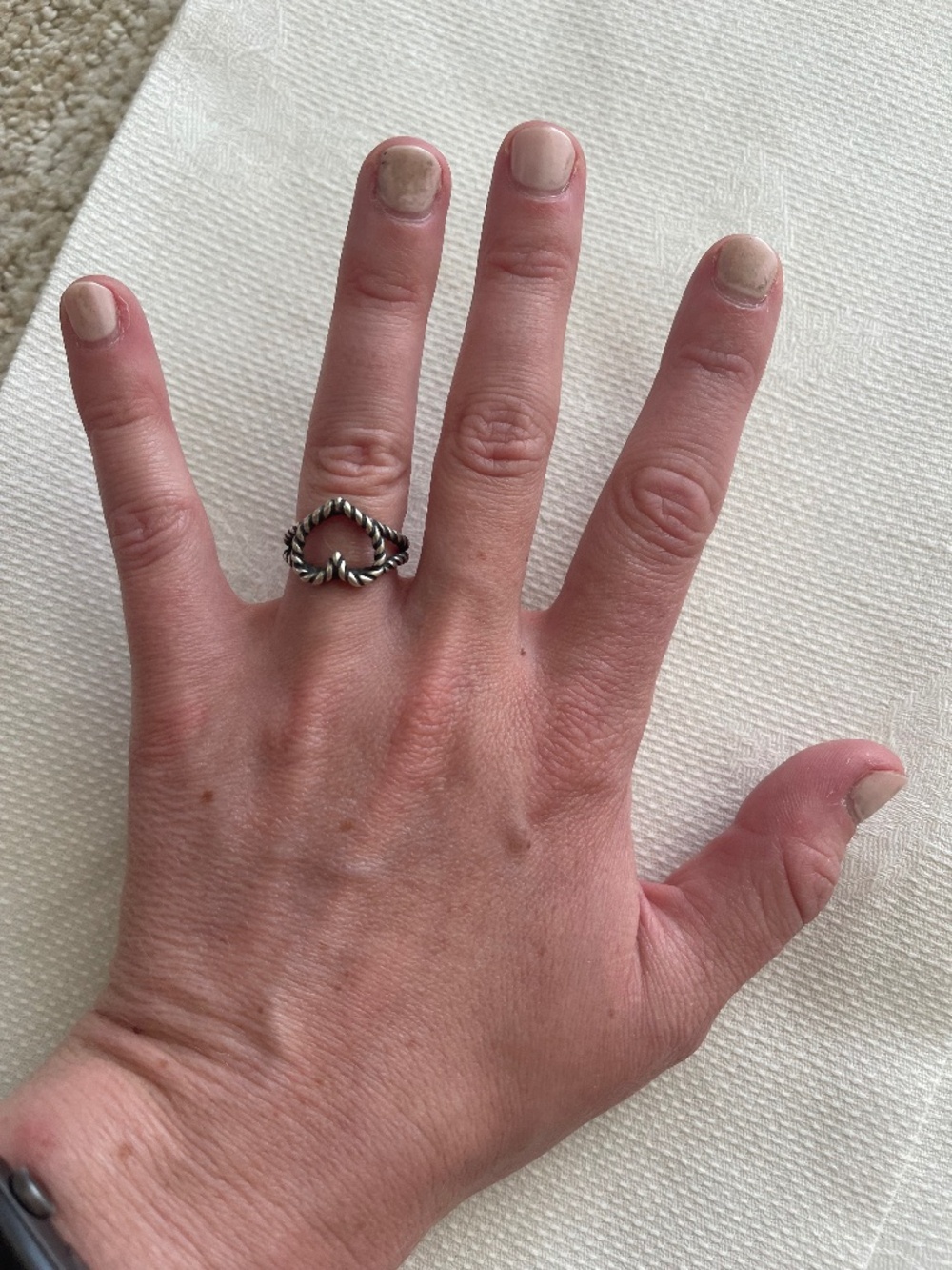 James Avery heart ring rope RETIRED